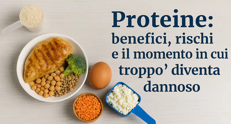 Proteine: benefici, rischi e il momento in cui “troppo” diventa dannoso